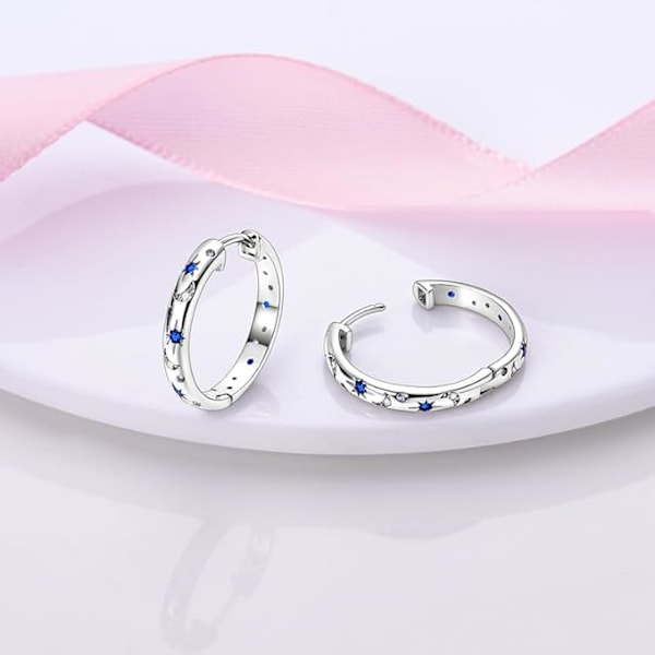 925 Sterling Silver Örhängen för Kvinnor Små Huggie Hoop Örhängen Hypoallergena Silver Cubic Zirconia Hoop Örhängen
