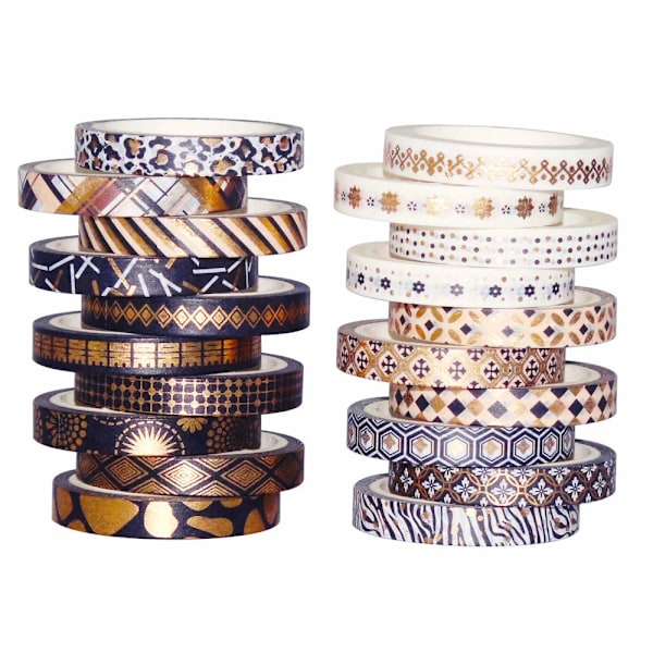 Washi Tape Sæt Glitter Washi Tape Dekorativt Klæbebånd til DIY Håndværk Scrapbooking 20 Ruller