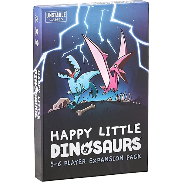 Unstable Games | Happy Little Dinosaurs: Utvidgning för 5-6 Spelare | Brädspel | Ålder 8+ | 2-6 Spelare | 30-60 Minuters Spelstid