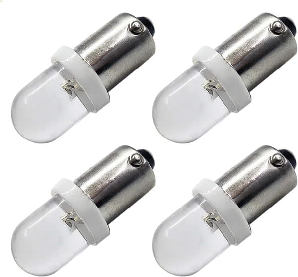 12 st BA9S LED-lampa 240V AC/DC ersättning för indikatorlampor, vit
