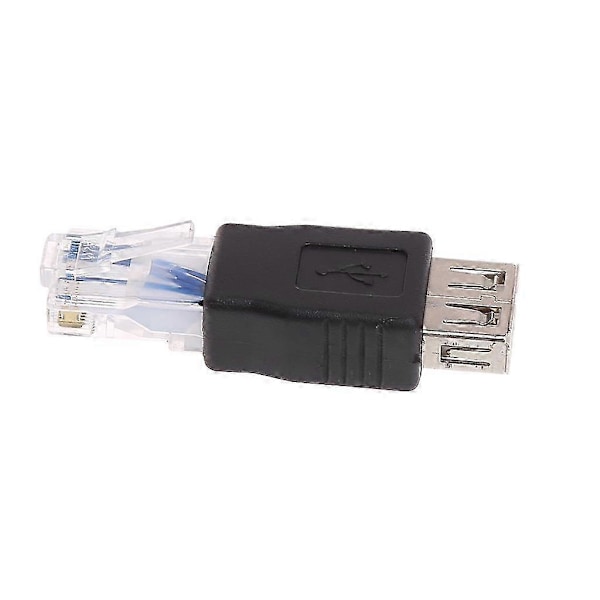 2 stk. USB 2.0 Adapter Type A Hunn til RJ45 Hann Adapter Kobling Konverter Plugg s202412121294