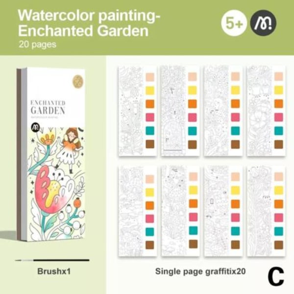 Pocket akvarell målarbok Barn tidig utbildning Yellow