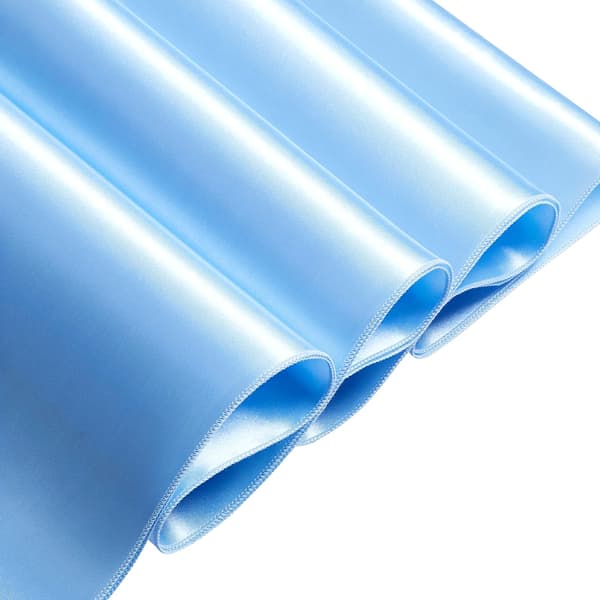 6-pack satinduk rektangulär silkeslen mjuk bordsduk, satindukar 60 x 102 tum, ljusblå Light blue 6pcs