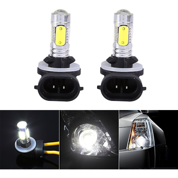 Pc Bil Lastebil 5 Cob Led 7.5W 6500K Hid Hvite Tåkelys Drl Pærer H27w/2 881…