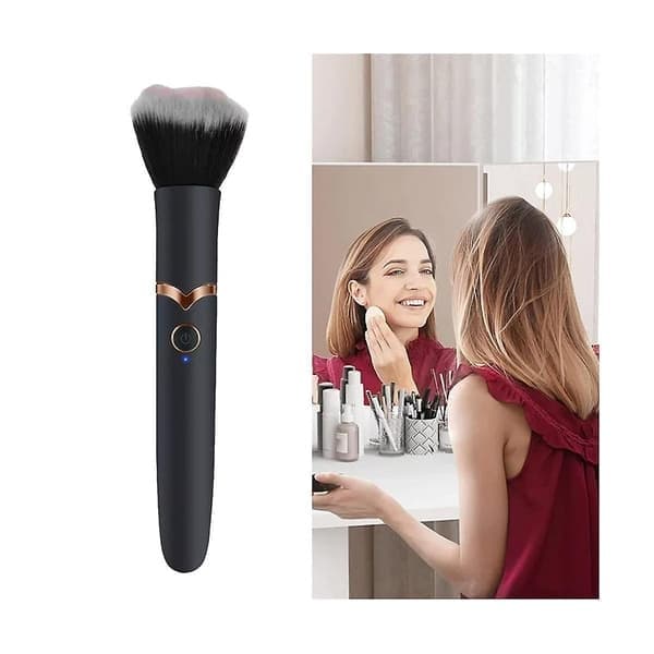Kosmetisk makeup-blenderbørste med 10 vibrationsfrekvenser til hurtig makeup-påføring Elektrisk makeup-puff