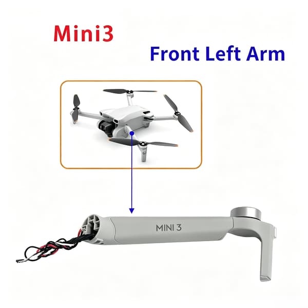 Mini 3 Motorarm, kompatibel med original motorarm til DJI Mini 3, reservedele drone (venstre front) Front Left Arm