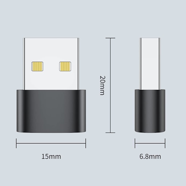 USB C till Micro USB-adapter, Typ C/Micro USB-hona till Lightning-hane-omvandlare, Micro USB till USB C-förlängare (8-pack)