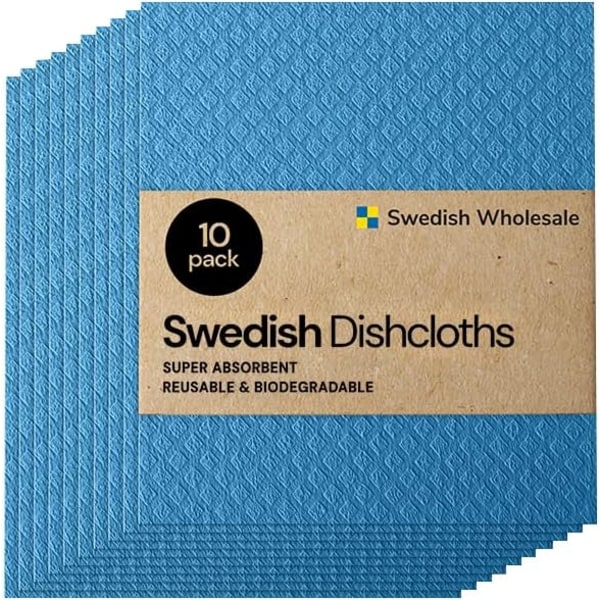 Miljövänliga svenska disktrasor: 10-pack återanvändbara handdukar Mixed colors