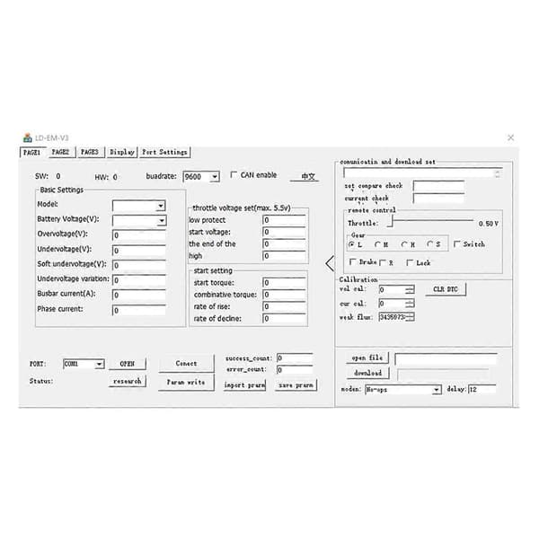 VOTOL Kontroller Datorfelsökningskabel EM30 EM50 EM80