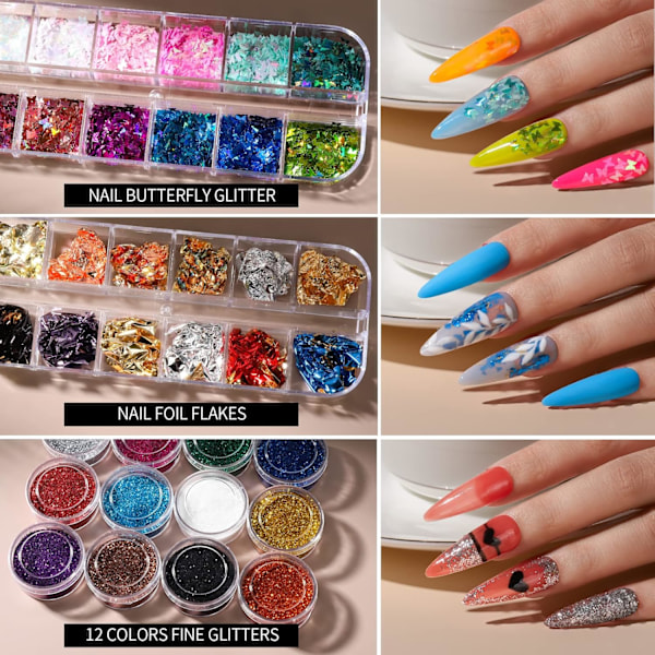 Nagelkonst Kit, Nageldesign Verktyg Kit