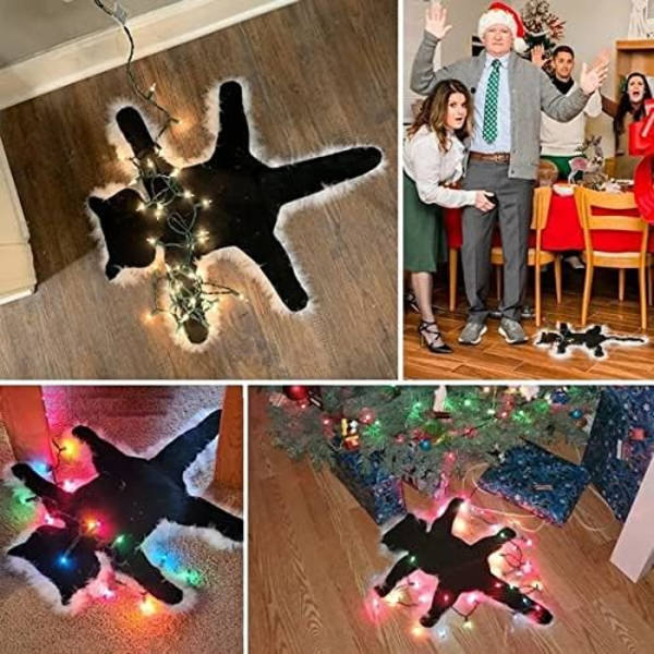 Ljus upp stekt kattrugga rolig julbelysning dekoration golv moster Bethany's stekta kattungerugga från National Lampoon's roliga dekor Warm Light