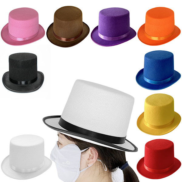Vintage Derby -hattu, taikurin asu, cosplay, Halloween-hattu, juhlat Orange