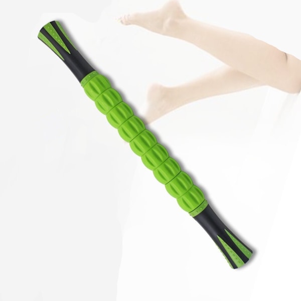 Muskelmassasjerulle, Kroppsmassasjestav, Muskelmassasjerulle for å lindre muskelsmerter og stivhet, Egnet for fysioterapi og kroppsrestitusjon green