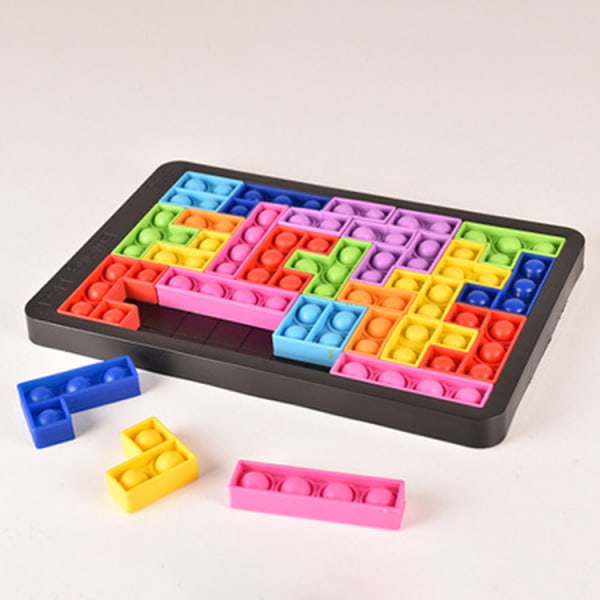 Pedagogiska leksaker för flickor och pojkar, Tetris Silicone Educational Board Game