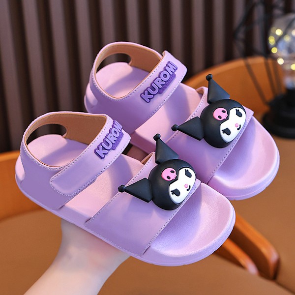 Sommer Udendørs Skridsikre Sandaler til Piger, Med Bløde Såler og Letvægtsdesign, Perfekt til Stranden. Purple Coulomb 17 Recommended foot length 17cm