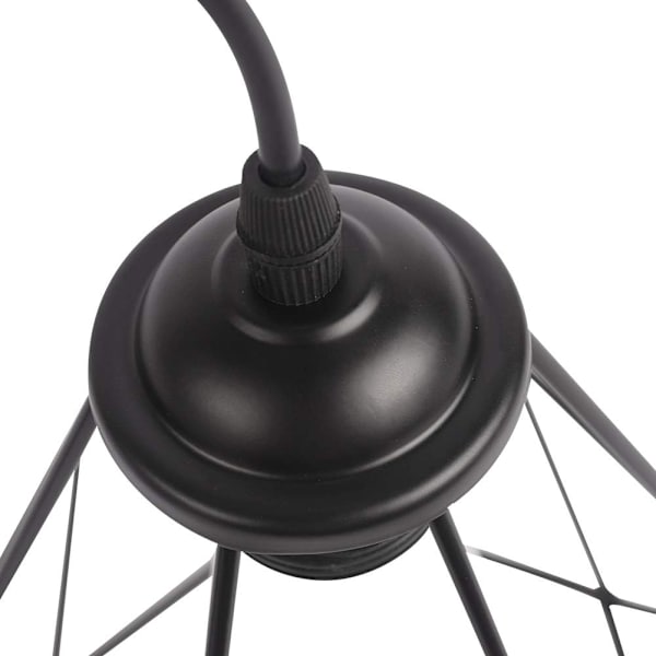 Industriell Hänglampa Retro Chandelier Taklampa Vintage Svart Lampa Bur Takbelysning Metall Skärm (Utan Glödlampa)