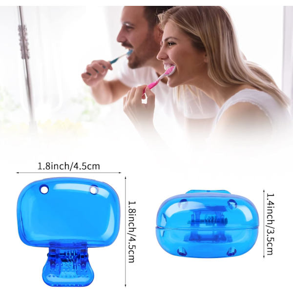 4-pack resefodral för tandborsthuvud, tandborstskydd, borsthölje, skyddande bärbar plastklämma för hushållsresor, badrum