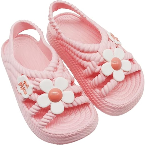 Sandaler til små piger og drenge, sommerkjolesko til små piger og drenge, afslappede sandaler til små børn pink Size 28-29,inner length 17.5cm