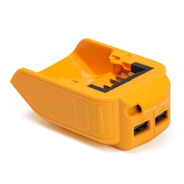 Omvandlare USB Telefonladdare Li-ion batteriadapter 12V/20V För Dewalt DCB090 Yellow