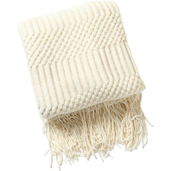 Kastfilt, Vardagsrumsfilt, Boho-filt, Mjuk Stickad Filt, Vändbar Filt, Mysig Filt, Soffafilt, Kast, 127*180CM/130x230CM Beige 130*220CM
