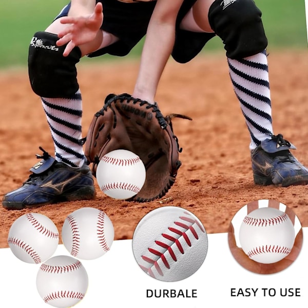 Hård Läder Baseball för Sportträning, Träningsboll och Matchboll, Vuxna för Inomhus- och Utomhusbruk