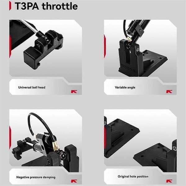 ODDOR Simulerad Racing Modifiering DIY Pedal Gas Justerbar Dämpningssats för Thrustmaster T300/