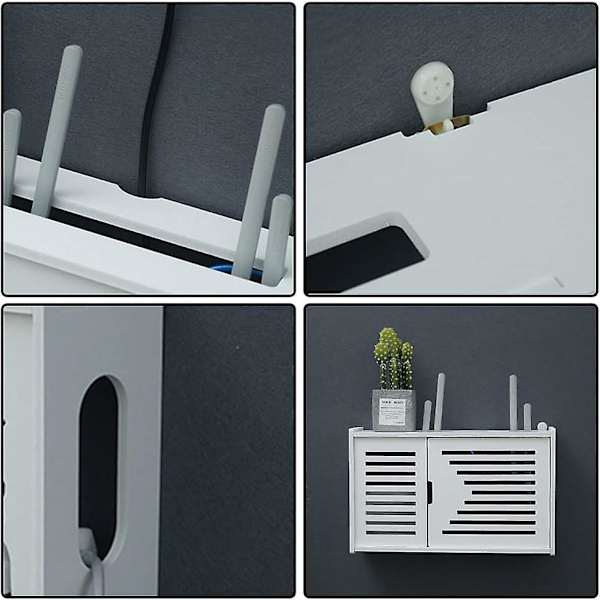 Wifi Router Oppbevaringshylle Vegg - Kabelorganisator