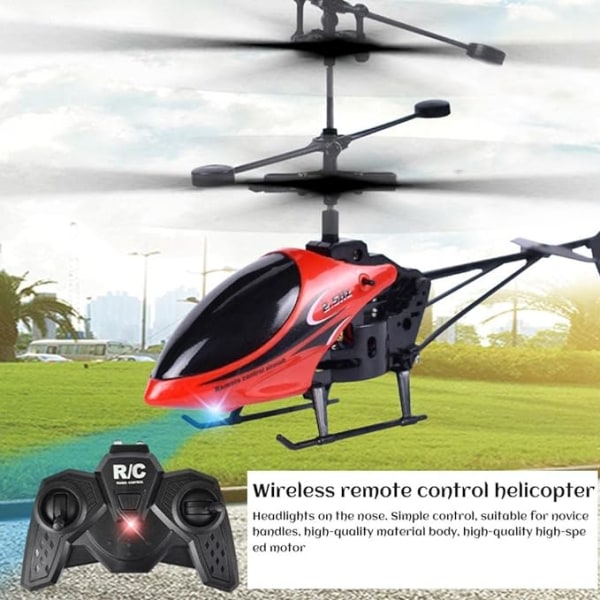 RC Helikopter RC Helikopter med LED-ljus - Helicopter Toy Gift Red