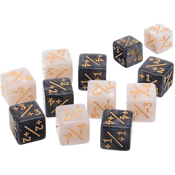 12 Token D6 Lojalitets Tärningssats För Mtg Ccg