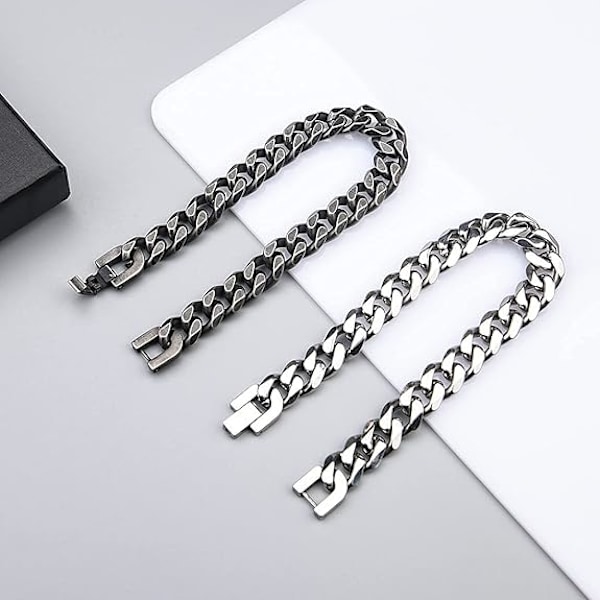 Armbånd, Retro Titanium Stål Simpelt Sekssidet Fladt Denim Armbånd
