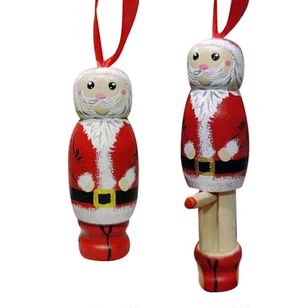 Rolig Jultomte-Hängare, Julpynt, Julgransdekorationer, Rolig Trätomte som står, Personlig Juldekoration
