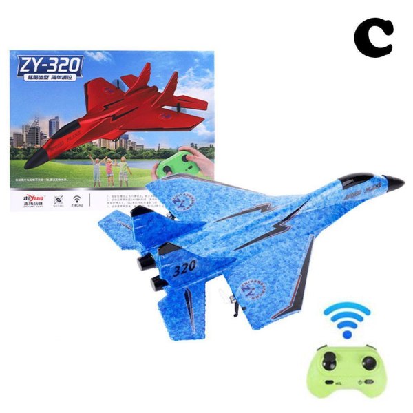 2.4G Fjärrkontroll Plane Segelflygplan Flygplan EPP Foam RC Plane Leksaker ZY-320 Blue