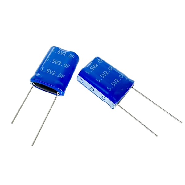2 st 8.5x17x21mm Superkondensator 5.5V 2F Super Farad Kapacitans Lindningstyp Energilagring för Ombord Backup Energilagring 2F