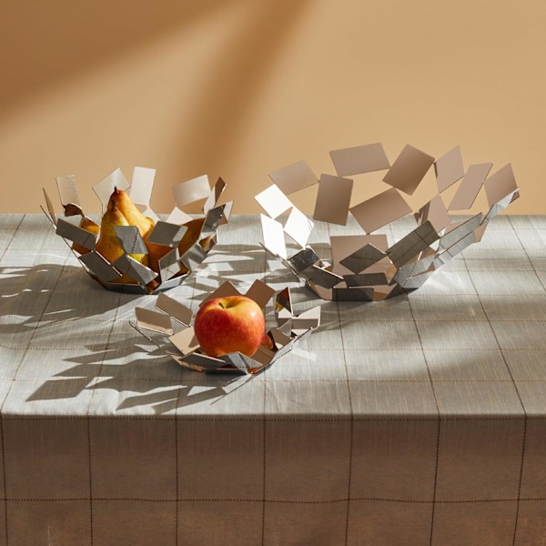 Fruktskål, 18/10 Rostfritt Stål, Svart, 27,3 x 12,7 x 27,3 cm