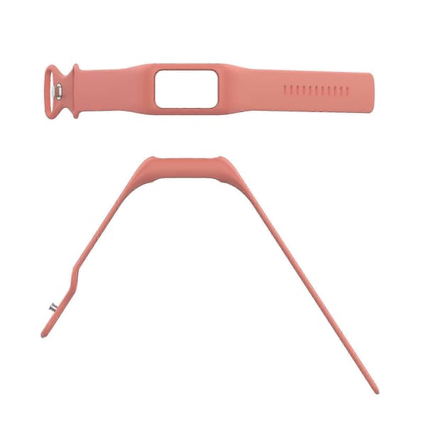 Integreret silikonerem til Fitbit Charge 6/5/4/3, urrem med etui 25-26s Pink