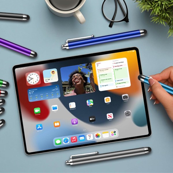 Stylus Pen [10-pakning] Universelle kapasitive berøringsskjermpenner for nettbrett, iPad Mini, iPad Pro, iPad Air, smarttelefoner – flere farger