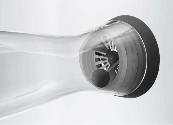 Vandkaraffel, 1,0 L, højde 29 cm, glaskaraffel, silikonelåg, sort