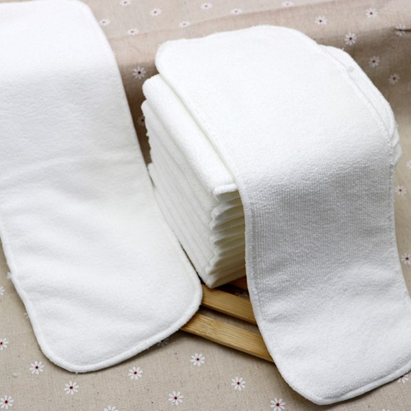 5-pack återanvändbara bambukoltyg blöjinlägg
