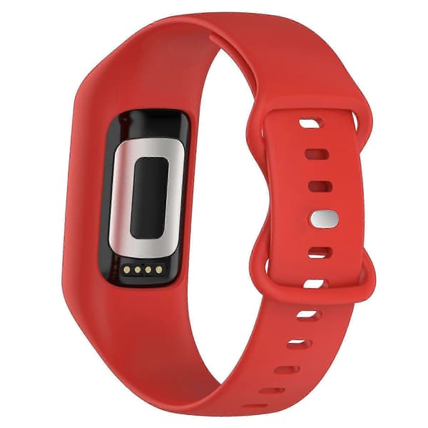 Integrert silikonrem for Fitbit Charge 6/5/4/3, klokkerem med etui 25-26s Red