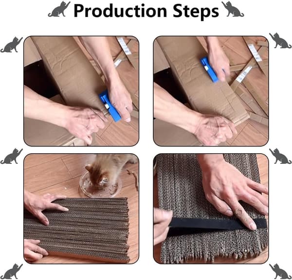 Katteklorebrett-kutter, DIY pappskjæreverktøy, håndholdt pappkutter for å lage katteklorebrett og katteseng (rød)