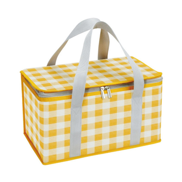 Picknickväska Stor Kapacitet Handtagsdesign Vattentät Bekväm Fruktmat Bento Behållare Picknickväska