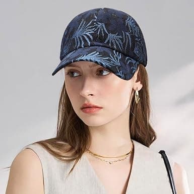Dame Solhat Klassisk Mesh Baseballkasket Blondebroderi Solskærm Hat Sort Black