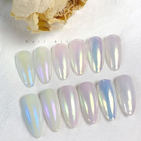 6 Färger Nagelpulver DIY Nageldekoration