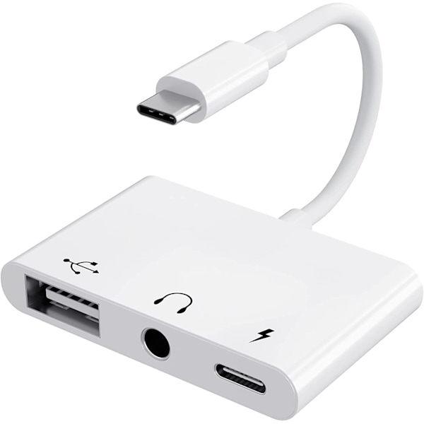 USB C till Micro USB-adapter, (4-pack) Typ C hona till Micro USB hane konvertera kontaktstöd laddningsdatasynkronisering (grå)