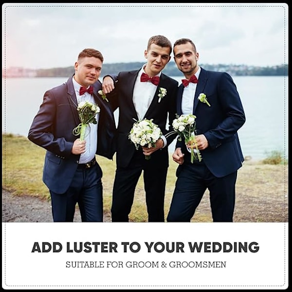 Män Fluga Justerbar Längd Bröllop Man Mode Pojkar Satin Fluga Navy