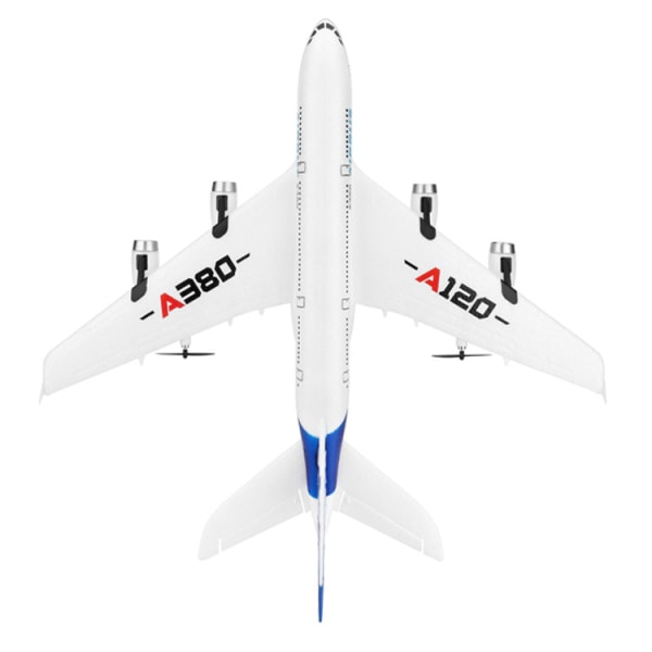 A380 3-CH RC Passagerarflygplan 2,4G Fjärrkontroll 6Axis Wings 510mm Glider Toy
