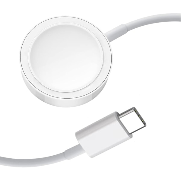 Kladdelader - Rask magnetisk ladekabel for klokke, for i-Watch Series Ultra 2/Ultra/9/8/7/6/5/4/3/2/1/SE, Type-C bærbar ladedokk for klokke type c