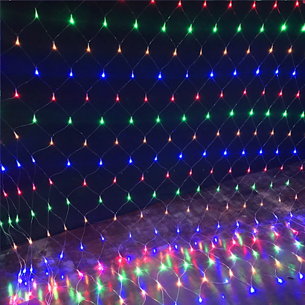 Säkra Spänningsnät Julstjärnor Vattentäta Utomhus Inomhus 320LEDs 3M*2M (10ft*6.6ft) Flera Färger, 8 Lägen
