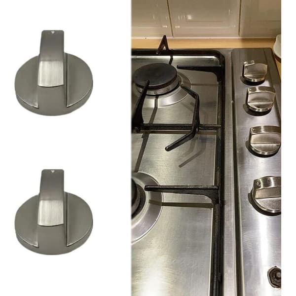 Sæt med 4 universelle metalgaskomfurknapper til gaskomfurer - 6 mm