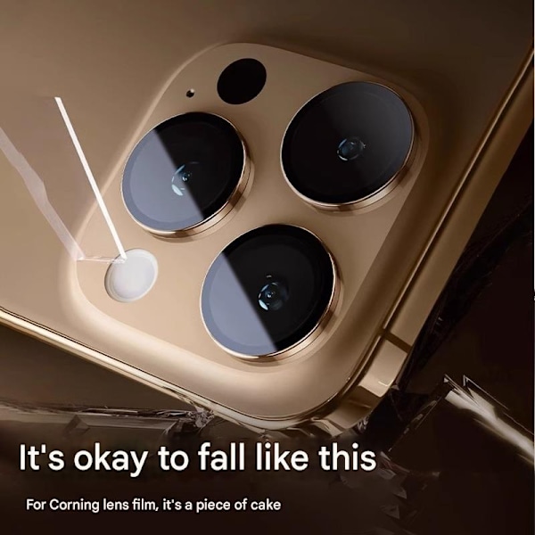 Kameran linssin suojakalvo iPhone 16pro/16promax -puhelimille, 3 kpl, linssin suojakalvo, HD läpinäkyvä karkaistu kovuus naarmuuntumaton kuplaton black 16pro/16promax